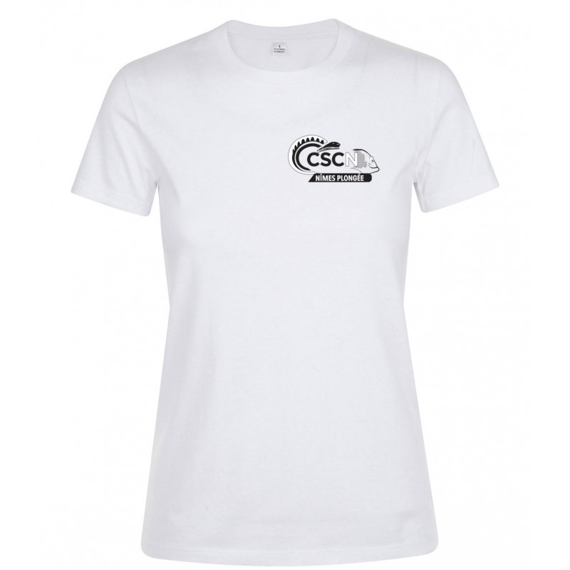 T-shirt coton femme logo noir coeur