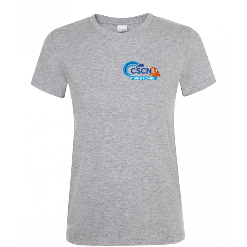 T-shirt coton femme logo couleur coeur