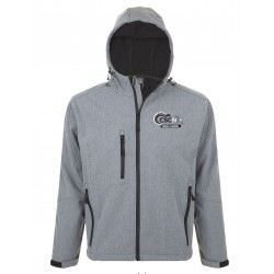 Softshell à capuche homme